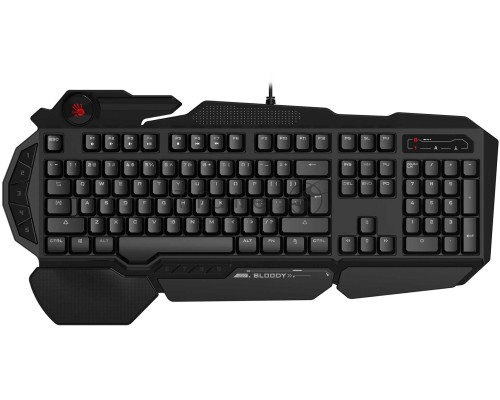Клавиатура A4Tech Bloody B310N черный USB Multimedia for gamer LED (подставка для запястий) (B310N)