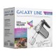 Миксер электрический Galaxy Line GL 2240, серый, ручной, 450 Вт, 5 скоростей + режим «ТУРБО»
