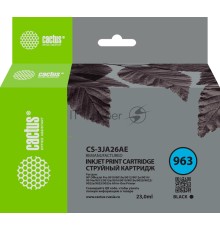 Картридж струйный Cactus CS-3JA26AE 963 чёрный (23 мл) для HP OfficeJet 9010/9012/9013/9014
