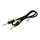 Кабель GCR 0.5m аудио jack 3.5mm/jack 3.5mm черный, AL case черный, желтая окантовка, M/M, GCR-54754