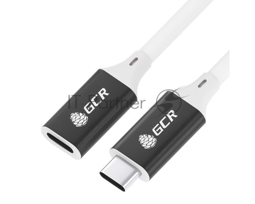 Удлинитель GCR USB 3.1 Type C-С, 3.0m белый, 100W/20V/5A, M/F, TPE, AL сase черный, белый ПВХ, экран, армированный, GCR-53735 Удлинитель GCR USB 3.1 Type C-С, 3.0m белый, 100W/20V/5A, M/F, TPE, AL сase черный, белый ПВХ, экран, армированный, GCR-53735