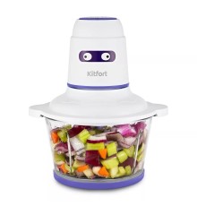 Измельчитель электрический Kitfort КТ-3050-1 1.5л. 400Вт белый/фиолетовый