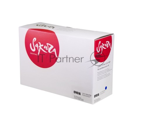 Картридж Sakura CF451A для HP, голубой, 10500 к.