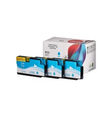Набор струйных картриджей Sakura CZ134A (№711 Cyan 3-pack) для HP, голубой, 26 мл.