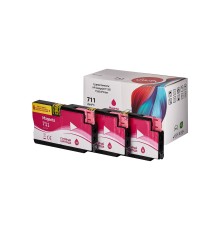 Набор струйных картриджей Sakura CZ135A (№711 Magenta 3-pack) для HP, пурпурный, 26 мл.