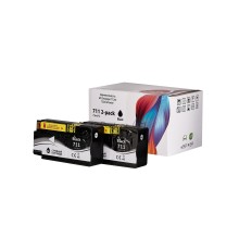 Набор струйных картриджей Sakura P2V31A (№711 2-pack Black) для HP, черный, 73 мл.