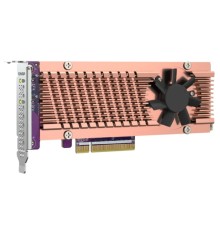 Райзер-карта QNAP QM2-2P-384A Карта расширения 2 слота M.2 22110/2280 NVMe SSD. Интерфейс PCIe Gen3 x8.
