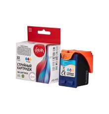 Струйный картридж Sakura C9352AE (№22 Tri-colour) для HP, триколор, 11,4 мл., 180 к.