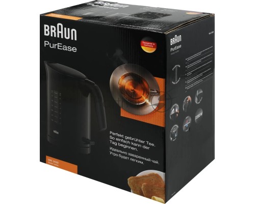 Чайник Braun WK3100BK черный/серый