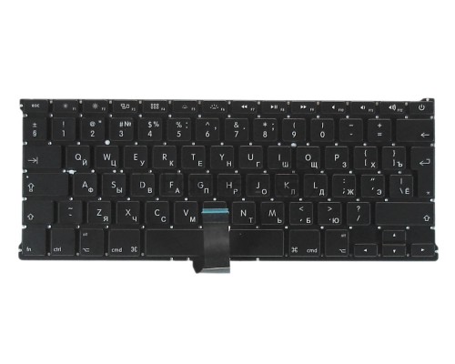 Клавиатура для ноутбука MacBook A1369 2011+  черная с подсветкой, большой ENTER
