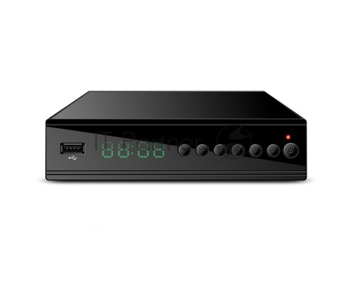 Ресивер эфирный цифровой DVB-T2/C HD HD-350 металл, дисплей DOLBY DIGITAL, HEVC Сигнал Electronics