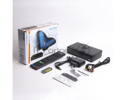 Ресивер эфирный цифровой DVB-T2/C HD HD-350 металл, дисплей DOLBY DIGITAL, HEVC Сигнал Electronics