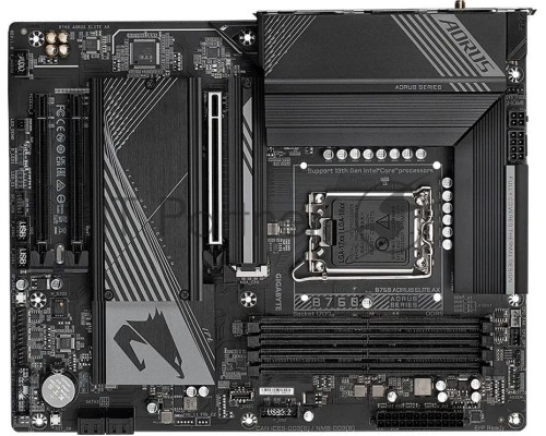 Материнская плата Gigabyte B760 AORUS ELITE AX Soc-1700 Intel B760 4xDDR5 ATX AC`97 8ch(7.1) 2.5Gg RAID+HDMI+DP