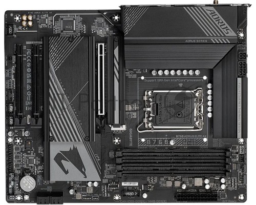 Материнская плата Gigabyte B760 AORUS ELITE AX Soc-1700 Intel B760 4xDDR5 ATX AC`97 8ch(7.1) 2.5Gg RAID+HDMI+DP