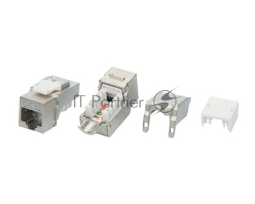 Вставка Keystone Jack RJ-45 (8P8C) Hyperline KJ9-8P8C-C5e-90-SH-F-WH, категория 5e, экранированная