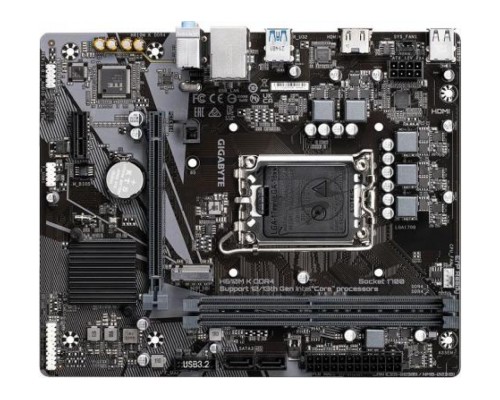 Материнская плата GIGABYTE H610M K DDR4 V2.0, LGA 1700, Intel H610, 2xDDR4, 2xSATA, 1xM.2, 1xPCI-E 4.0 x16, 1xPCI-E x1, 1xHDMI, 1x 1Gb LAN, 2xUSB-A 3.2 Gen 1, 4xUSB-A 2.0, 3x 3.5 мм, 7.1, Micro-ATX