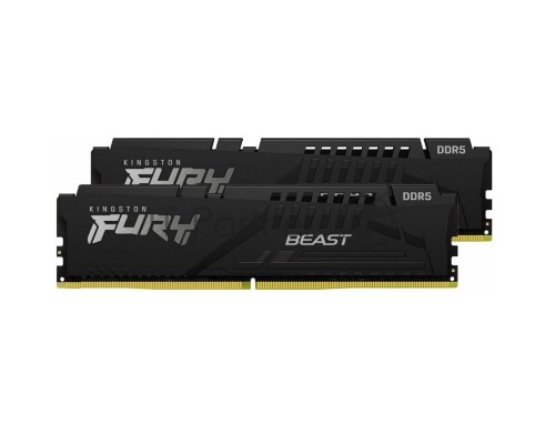 Оперативная память Kingston 16GB DDR5 6000 DIMM FURY Beast RGB EXPO Gaming Memory KF560C36BBEAK2-16 Non-ECC,  CL36 , 1.35V, (Kit of 2) 1RX16 36-38-38  288-pin 16Gbit, RTL