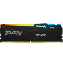 Оперативная память Kingston 16GB DDR5 5200 DIMM FURYRGB  Beast Black XMP Gaming Memory KF552C40BBA-16 Non-ECC, CL40, 1.25V, 1RX8 40-40-40  288-pin 16Gbit, RTL