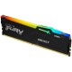 Оперативная память Kingston 16GB DDR5 5200 DIMM FURYRGB  Beast Black XMP Gaming Memory KF552C40BBA-16 Non-ECC, CL40, 1.25V, 1RX8 40-40-40  288-pin 16Gbit, RTL