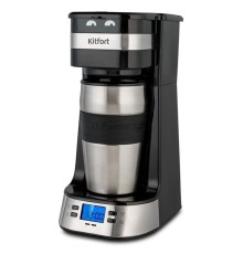 Кофеварка капельная Kitfort КТ-795 черный/нержавеющая сталь, исп. кофе - молотый, 0.42 л, 750 Вт.