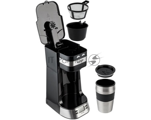 Кофеварка капельная Kitfort КТ-795 черный/нержавеющая сталь, исп. кофе - молотый, 0.42 л, 750 Вт.