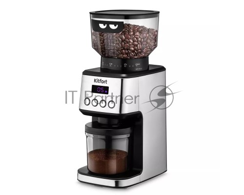 Кофемолка Kitfort КТ-790 180Вт сист.помол.:жернова вместим.:320гр нержавеющая сталь/черный