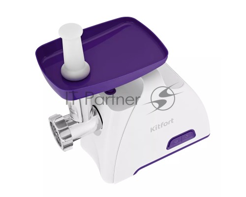 Мясорубка Kitfort КТ-2112-1 1300Вт белый/синий