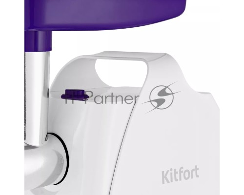 Мясорубка Kitfort КТ-2112-1 1300Вт белый/синий