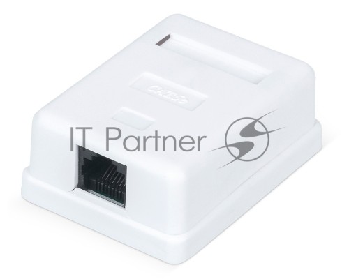 Розетка Hyperline WRLine WR-WS-8P8C-C5E-1 комп.RJ45 1 кат.5E UTP бел. (упак.:1шт)