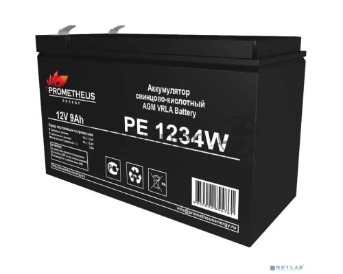 Батарея для ИБП Prometheus Energy PE 1234W 12В 9Ач Батарея для ИБП Prometheus Energy PE 1234W 12В 9Ач