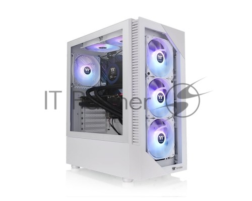 Корпус Thermaltake View 200 TG ARGB Snow CA-1X3-00M6WN-00 /White/Win/SPCC/Tempered Glass*1/120mm ARGB Lite Fan*3/Brown Box Корпус Thermaltake View 200 TG ARGB Snow CA-1X3-00M6WN-00 /White/Win/SPCC/Tempered Glass*1/120mm ARGB Lite Fan*3/Brown Box