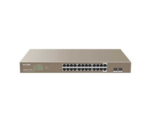 [Сетевое оборудование] IP-COM G3326P-24-410W L2 Коммутатор PoE управляемый 24-Ports 10/100/1000 Base-T + 2-Ports 1000 Base-X SFP  / 24-Ports PoE (PoE бюджет 370W)