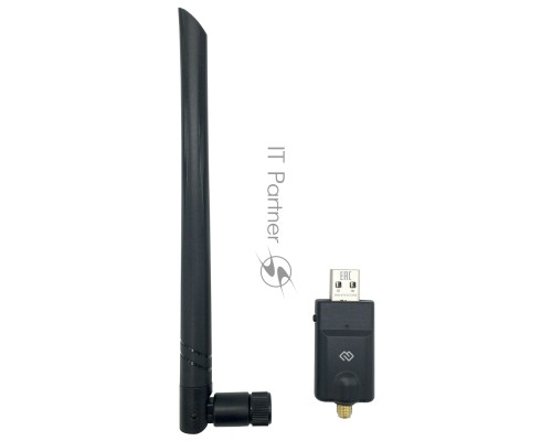 Сетевой адаптер WiFi + Bluetooth Digma DWA-BT5-AC1300E AC1300 USB 3.0 (ант.внеш.съем) 1ант. (упак.:1шт)