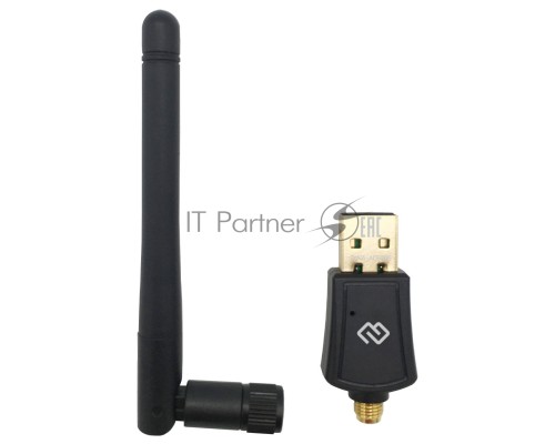 Сетевой адаптер WiFi Digma DWA-AC600E AC600 USB 2.0 (ант.внеш.съем) 1ант. (упак.:1шт)