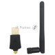 Сетевой адаптер WiFi Digma DWA-AC600E AC600 USB 2.0 (ант.внеш.съем) 1ант. (упак.:1шт)