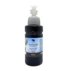 Чернила NV PRINT водорастворимые T6641 для аппаратов Epson L100, L110, L120, L132, L200, L210, L222, L300, L312, L350, L355, L362, L366, L456, L550, L555, L566, L1300, L386, L486, L121, L3050, L3060, L3070, L364, L382,  L605, L655, L1455 (70 ml) Black