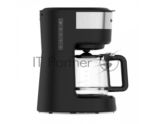 Кофеварка капельная  BQ CM1000 черный-стальной, исп. кофе - молотый, 1.2 л, 900 Вт.