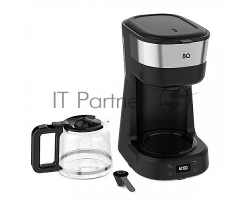 Кофеварка капельная  BQ CM1000 черный-стальной, исп. кофе - молотый, 1.2 л, 900 Вт.