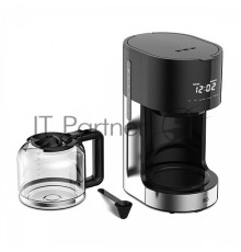 Кофеварка капельная  BQ CM1001 черный-стальной, исп. кофе -  молотый, 1.5 л, 900 Вт.
