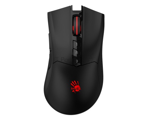 Мышь беспроводная A4Tech Bloody R90 Plus черный, 5000 dpi, радиоканал, USB, кнопки - 8