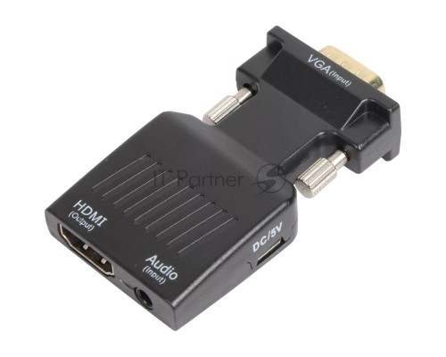 Переходник VCOM CA337A VGA(M)+audio+microUSB --> HDMI(F)1080*60Hz