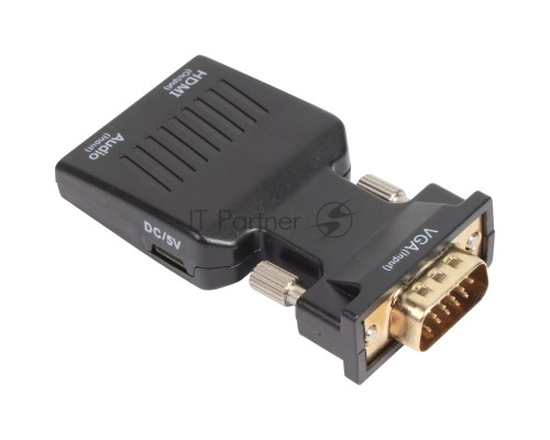 Переходник VCOM CA337A VGA(M)+audio+microUSB --> HDMI(F)1080*60Hz