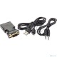 Переходник VCOM CA337A VGA(M)+audio+microUSB --> HDMI(F)1080*60Hz
