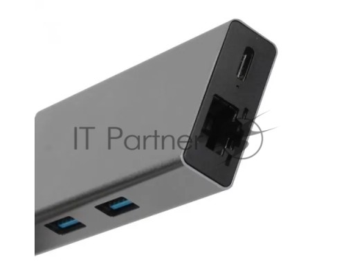 Адаптер VCOM CU459 Type-Cm --> RJ-45+2USB3.0(f) + PD100 Вт  Alum  Shell VCOM <CU459>