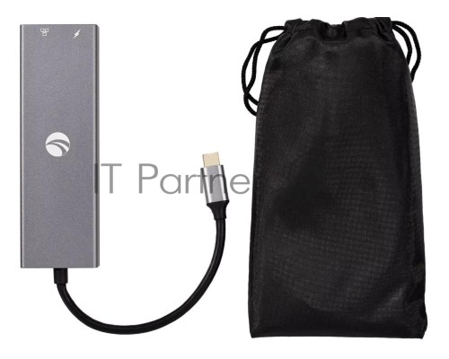 Адаптер VCOM CU459 Type-Cm --> RJ-45+2USB3.0(f) + PD100 Вт  Alum  Shell VCOM <CU459>