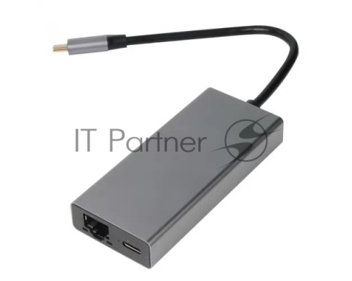Адаптер VCOM CU459 Type-Cm --> RJ-45+2USB3.0(f) + PD100 Вт  Alum  Shell VCOM <CU459>