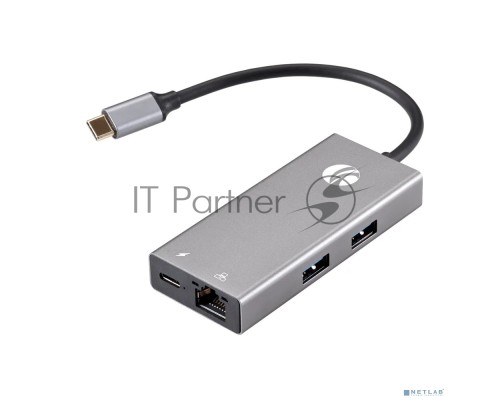 Адаптер VCOM CU459 Type-Cm --> RJ-45+2USB3.0(f) + PD100 Вт  Alum  Shell VCOM <CU459>