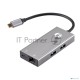 Адаптер VCOM CU459 Type-Cm --> RJ-45+2USB3.0(f) + PD100 Вт  Alum  Shell VCOM <CU459>