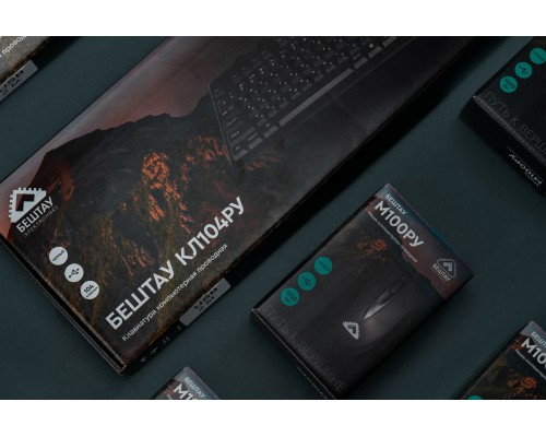 Мышь проводная БЕШТАУ М100РУ черный, 1600 dpi, USB, кнопки - 3