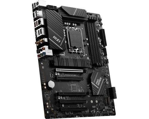 Материнская плата MSI PRO B760-P WIFI DDR4, LGA 1700, Intel B760, 4xDDR4, 4xSATA, 2xM.2, 1xPCI-E 4.0 x16, 1xPCI-E 4.0 x4, 3xPCI-E 3.0 x1, 1xHDMI, 1xDisplayPort, 1xRJ45 2.5Gb, Wi-Fi 6E, Bluetooth 5.3, 1xUSB-C 3.2 Gen 2, 2xUSB-A 3.2 Gen 2, 4xUSB-A 2.0, 5x3